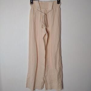 Elegant Cream Wide-Leg Pants